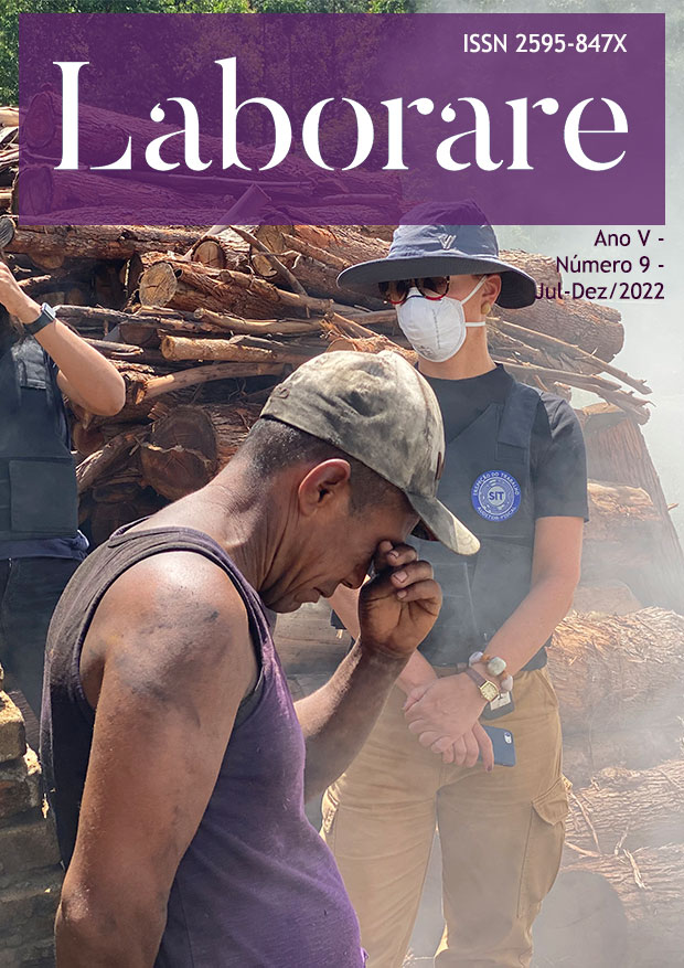 capa revista laborare volume 5 número 9 julho à dezembro de 2022